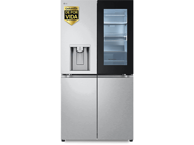 LG InstaView Door-In-Door™ GMG960MBEE, No Frost, 179.2 cm, 638 l, DoorCooling+™, Acero texturizado antihuellas