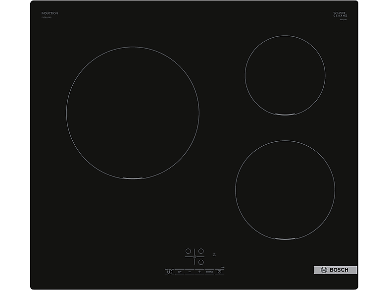 Bosch PUC611BB5E, 3 zonas, Negro