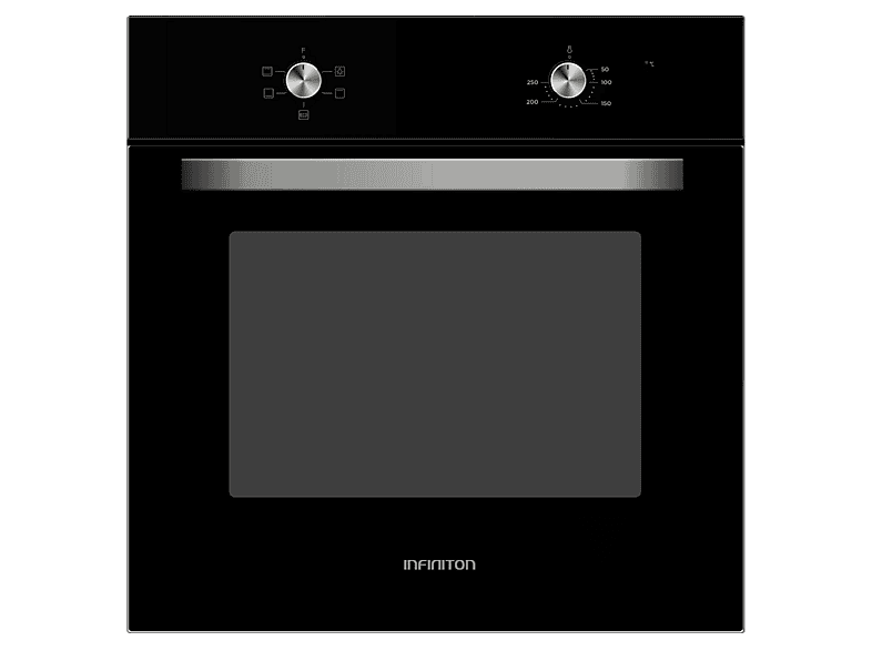 Infiniton 4L70BK, Radiación, 70l, 59.5 cm, Termostato mecánico regulable, Iluminación Interior, Negro