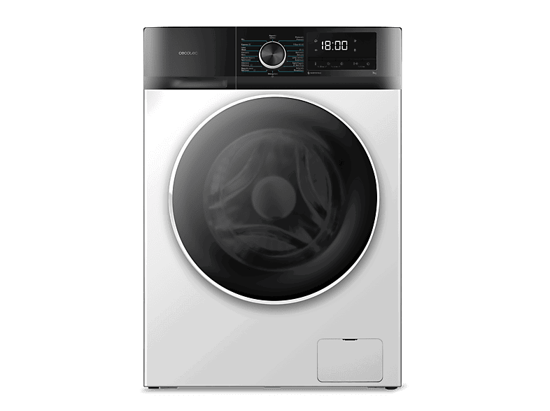Cecotec Bolero DressCode 7500 Inverter A, 7 kg, 1400 rpm, Motor Plus, Lavado con vapor, White