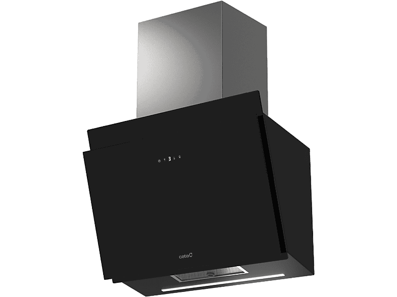 Cata THALASSA PRO 600GBK, 6 Niveles de Extracción, 842 m³/h, 60 cm Ancho, Tira LED, Temporizador, Negro