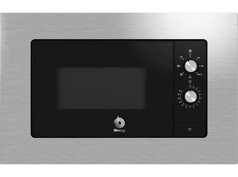 Balay 3CG6112X3, Potencia 800W, 5 niveles, 20 L, Función Grill, Asistente de limpieza con agua, Inox