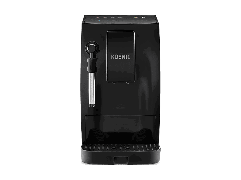 KOENIC KFAC 2016025 ES, 20 bar, 1.6 l, 2 tazas, Panel táctil, Molinillo cónico con 5 ajustes, Negro