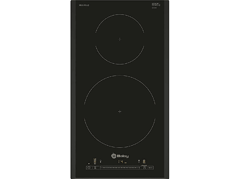 Balay 3EB930LQ, Inducción, 2 zonas, 21 cm, Negro