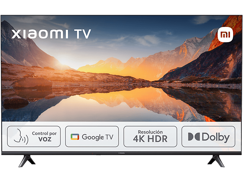 Xiaomi A 2025 43, HDR 4K, Smart (Google TV), Dolby Audio, DTS Virtual:X, Control por voz, Black