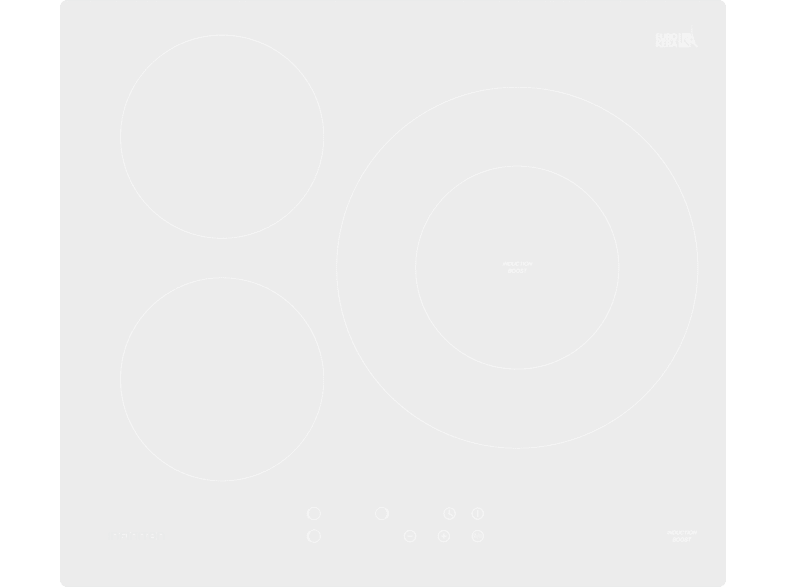 Infiniton IND3WH8G32, 3 Zonas, Zona grande 32 cm, 59 Modo Boost, Blanco