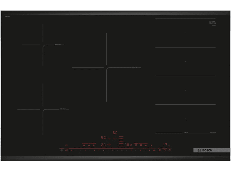 Bosch PXV875DV1E, 5 zonas, Zona Flex, Direct Select premium, FlexInducción, 80 cm, Negro