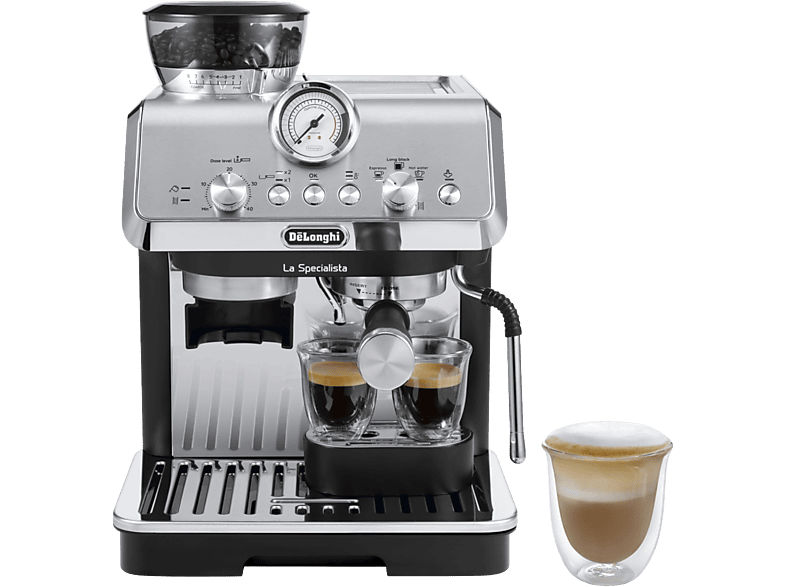 De'Longhi La Specialista mini Arte EC9155.MB, 1400 W, 15 bar, 1.7 l, Thermoblock, Espresso con molinillo, Metalizado/Negro