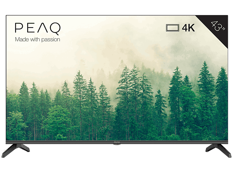 PEAQ PTV 43GU-5024T, UHD 4K, Google TV, Smart Dolby Audio, HDR10, Negro