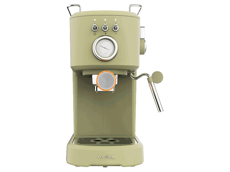 Cecotec Power Espresso 20 Retro Green, bar, 1100 W, 1.25 l, 2 Tazas, Verde