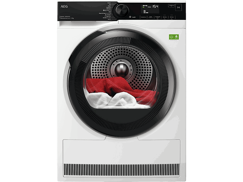 AEG TR839T4PB, 9 Kg, 12 programas, Función Anti-arrugas, Motor inverter, Blanco