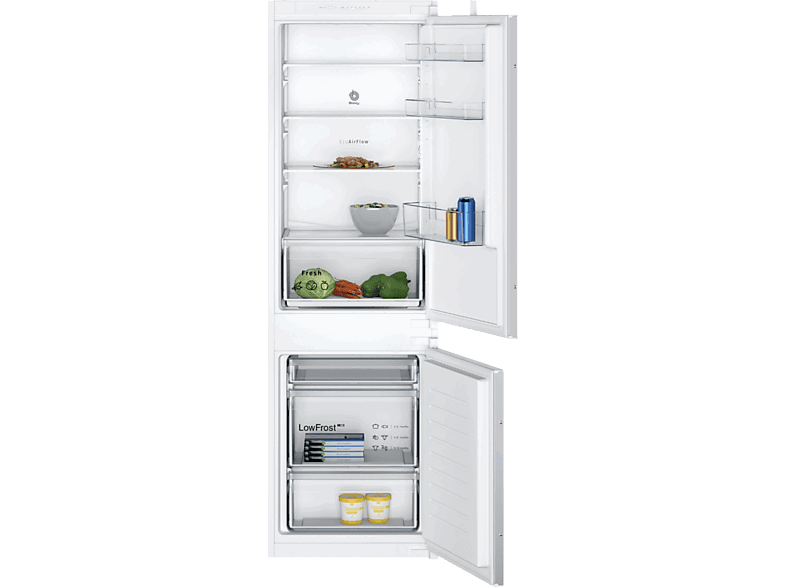 Frigorífico combi integrable- Balay 3KIE711S, Low Frost, 177 cm, 267 l, Cajón Fresh, Blanco