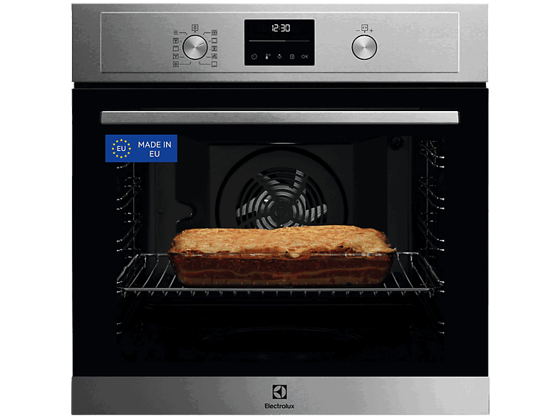 Electrolux EOF6P54TX, Multifunción, Pirolítico, 72 l, Anillo térmico, 60 cm, Inox