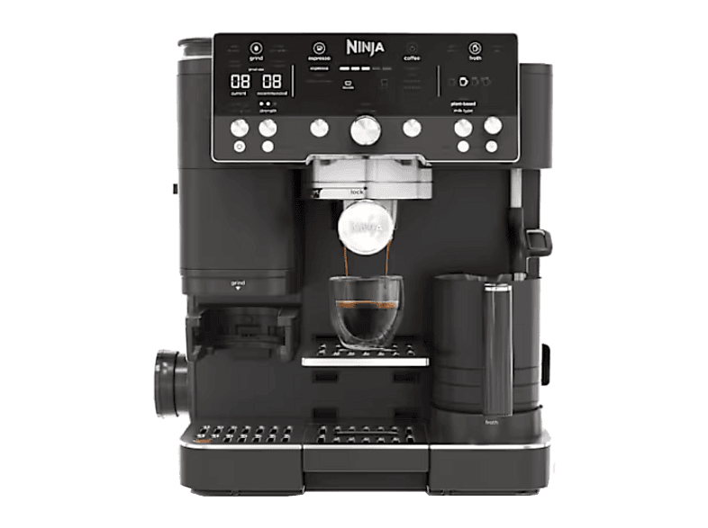 Ninja Luxe Café Premier ES601EU, 9 bar, 1650W, 2 Tazas, Capacidad del depósito 2L, de café en grano 250g, Negro