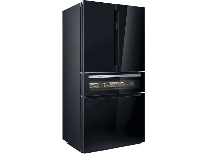 Siemens KF96RSBEA, No Frost, 572 l, 183 cm, Cajón HyperFresh, SuperCongelación y Refrigeración, Negro