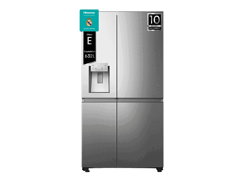 Hisense RS818N4TIE1, No Frost, 179 cm, 636 l, WI-FI, Dispensador Agua & Hielo, Inox