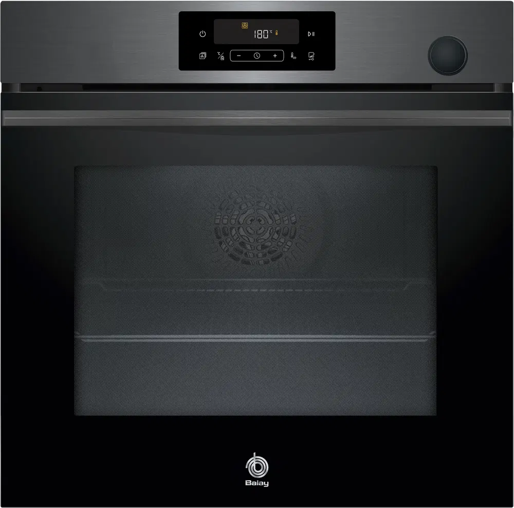 Balay 3HA4121G3, Multifunción, Aquálisis, 71 l, Función Freidora de aire, Vapor Plus,60 cm, Negro