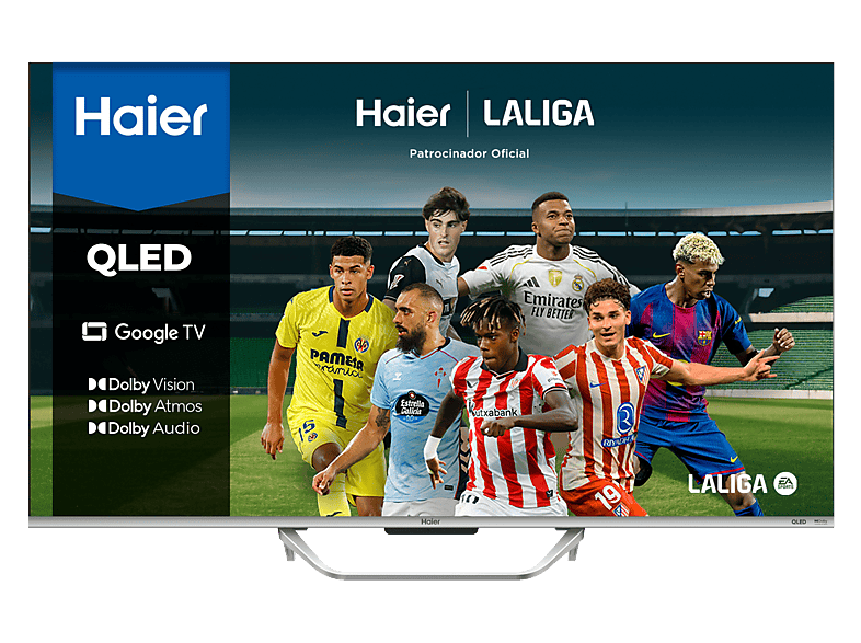Haier Q8 Series H55Q800UX, Smart (Google TV), HDR 4K, Direct LED, Dolby Atmos-Vision, Gaming 120 Hz, Negro