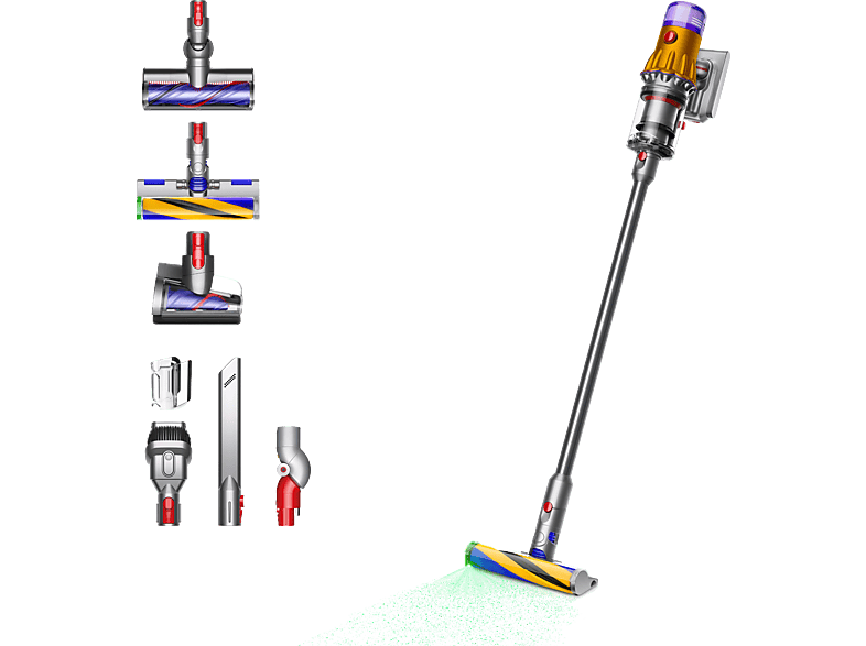 Dyson V12 Detect™ Slim Absolute, Potencia succión 150 AW, Inteligente y Ligero, 60 min, Pantalla LCD, Tecnología Láser