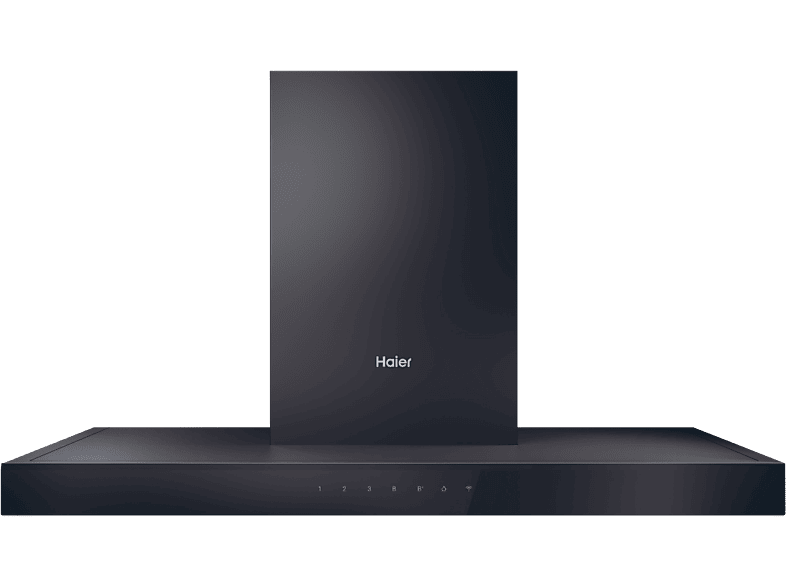 Haier HATS9CBS4BWIFI, 5 velocidades, 701 m3/h, Iluminación LED, 90 cm, Negra