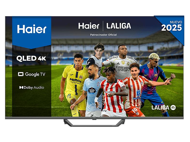 Haier H75S80FUX S80F Series, Smart (Google TV), HDR 4K, Direct LED, Gaming 120Hz DLG Accelerator, Dolby Audio, Dbx-tv, Negro