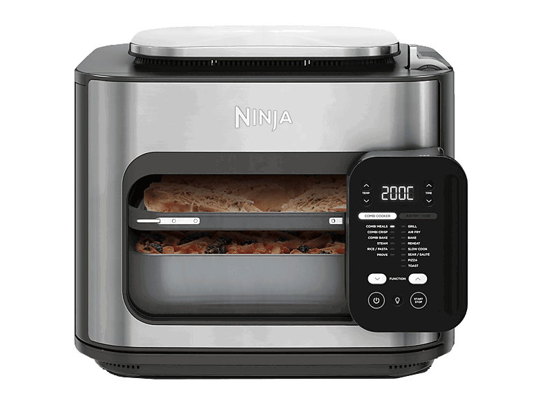 Ninja Combi 12 en 1, 1780 W, l, Multicocina, y freidora de aire, funciones, Cocción rápida, Gris