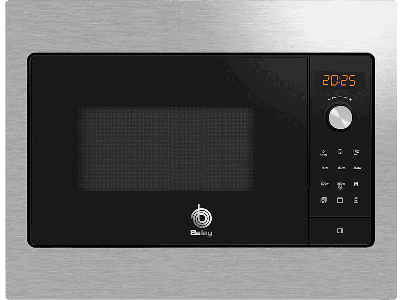 Balay 3CG5142X3, 800 W, 5 niveles, 20 l, Negro/Acero inoxidable