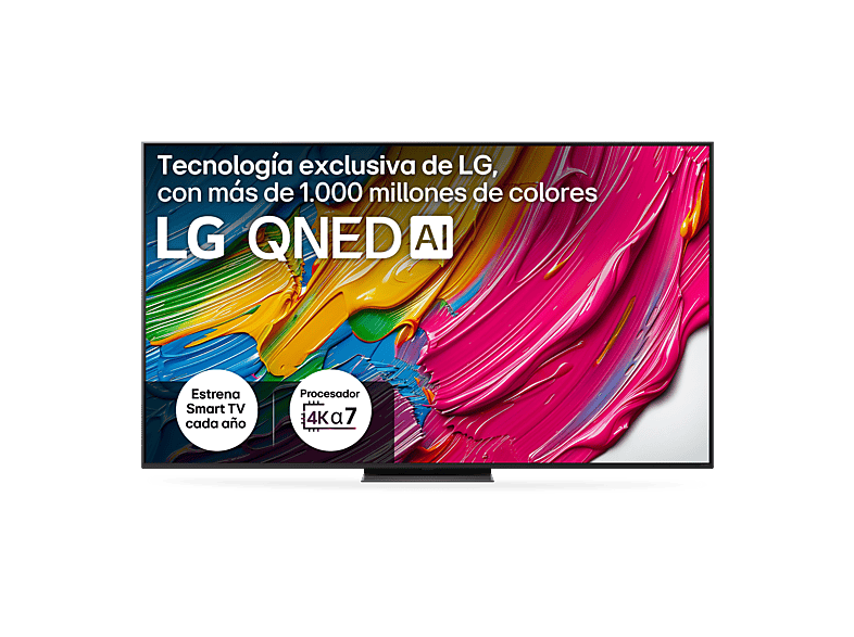 LG 75QNED81A6A, UHD 4K, Procesador Inteligente α7 AI Processor 4K Gen8, Smart TV, DVB-T2 (H.265), Negro