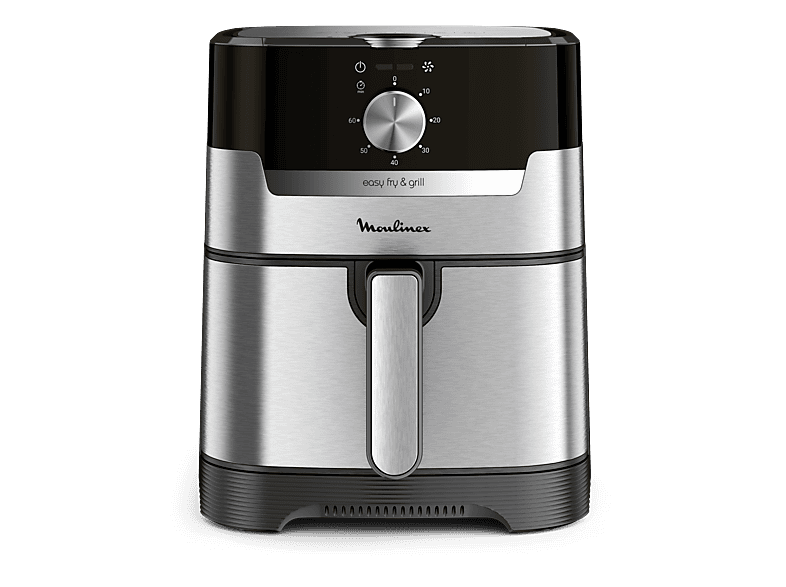 Moulinex Easy Fry & Grill EZ501D10, y Parrilla 2 en 1, 1400 W,4.2 L, 200 °C, 16 funciones cocción, Temporizador, Plata