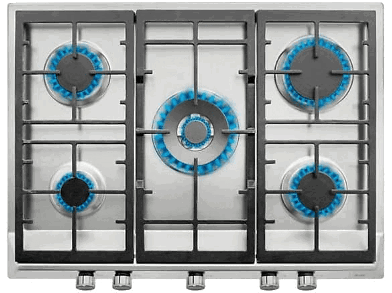 Teka EX 70.1 5G AI AL DR CI, 5 zonas, Gas butano y natural, 68 cm, Acero inoxidable