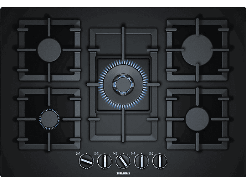 Siemens EP7A6QB90, 5 zonas, Gas Butano, Negro