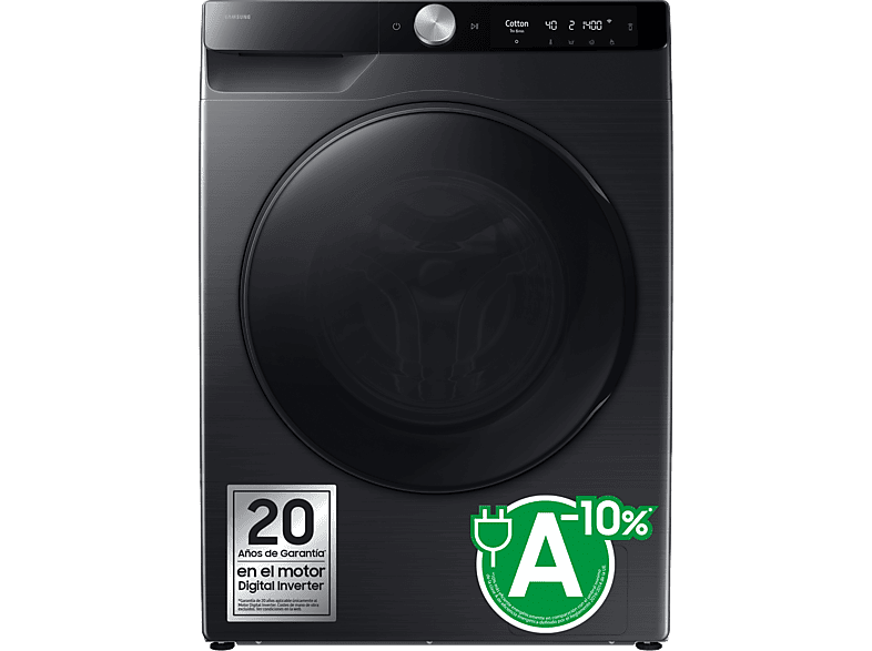 Samsung WD90DG6B85BBU3, 9 kg, 6 AI Wash, Autodosificación, EcoBubble™, Negro