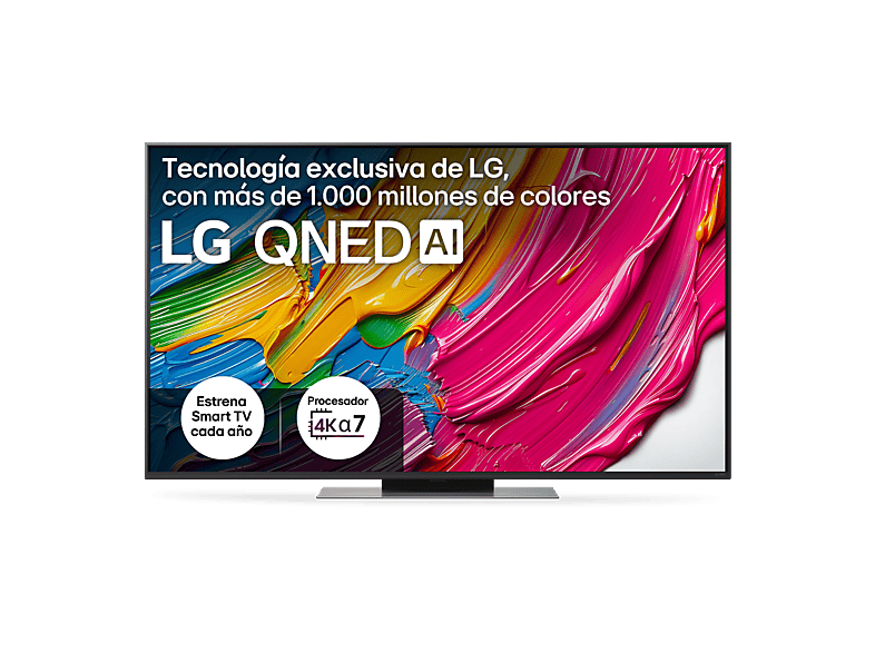 LG 55QNED81A6A, UHD 4K, Procesador Inteligente α7 AI Processor 4K Gen8, Smart TV, DVB-T2 (H.265), Negro