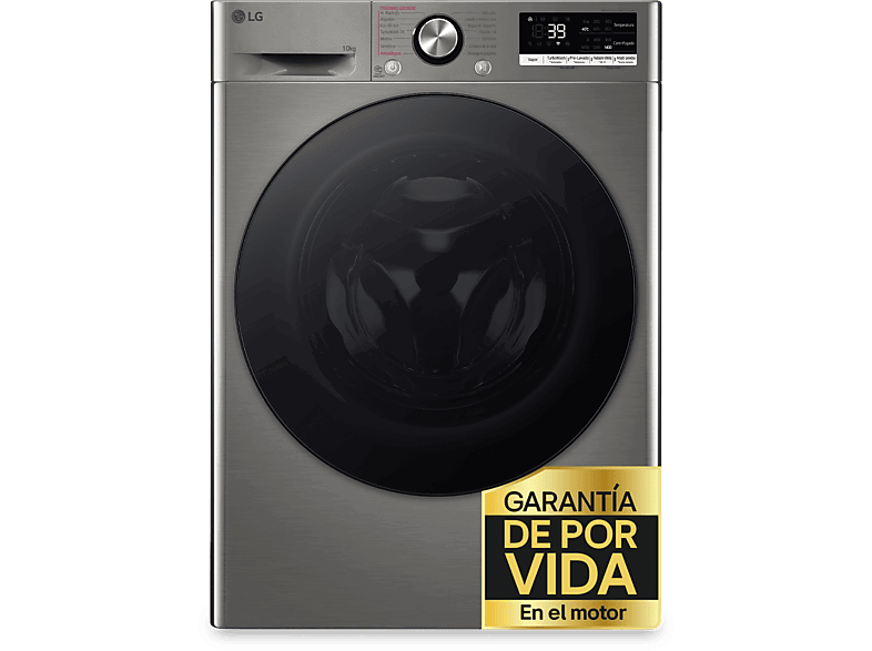 LG F4WR7010AGS, Serie 700, 10 kg, 1400 rpm, 14 Programas, AI Direct Drive ™, Steam™, Inox antihuellas