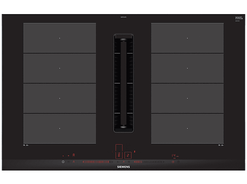 Siemens EX875LX67E, 2 zonas Flex, 622m³/h, Negro