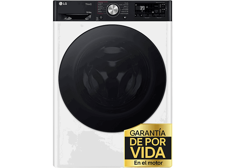 LG F4DR7510AGW, 10/6 kg, TurboWash™360°, Steam™, Autodosificador, Blanco