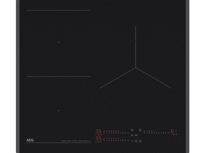 AEG TI63IQ30FZ, 3 zonas, Zona grande 28 cm, Cocción asistida, 60 Negro mate