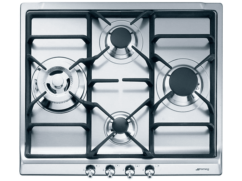 Smeg Ser60Sgh3, 4 zonas, Gas Natural, 60 cm, Inox