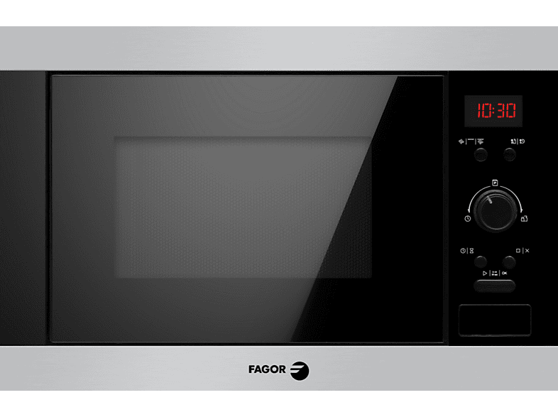 Fagor 3MWB-25BEGX, 900 W, 5 niveles, 25 litros, Comienzo Rápido, Negro