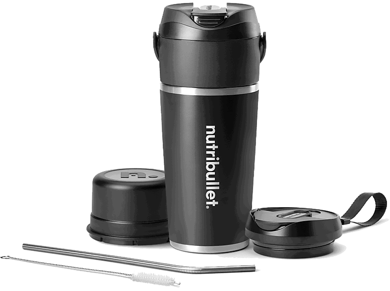 nutribullet FLIP, personal, Vaso portátil 590 ml, Motor 11.1 V, Sin BPA, Carga USB-C, Negro