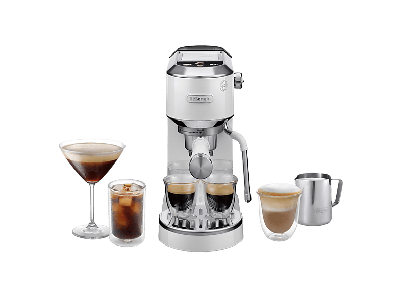De'Longhi Dedica Duo EC890.WI, 1450 W, 15 bar, 1.1 l, Función 2 tazas, Blanco